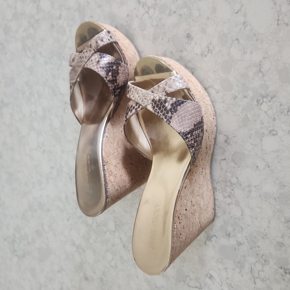 Jimmy Choo Cork Wedge Sandals - Picture 2 of 7